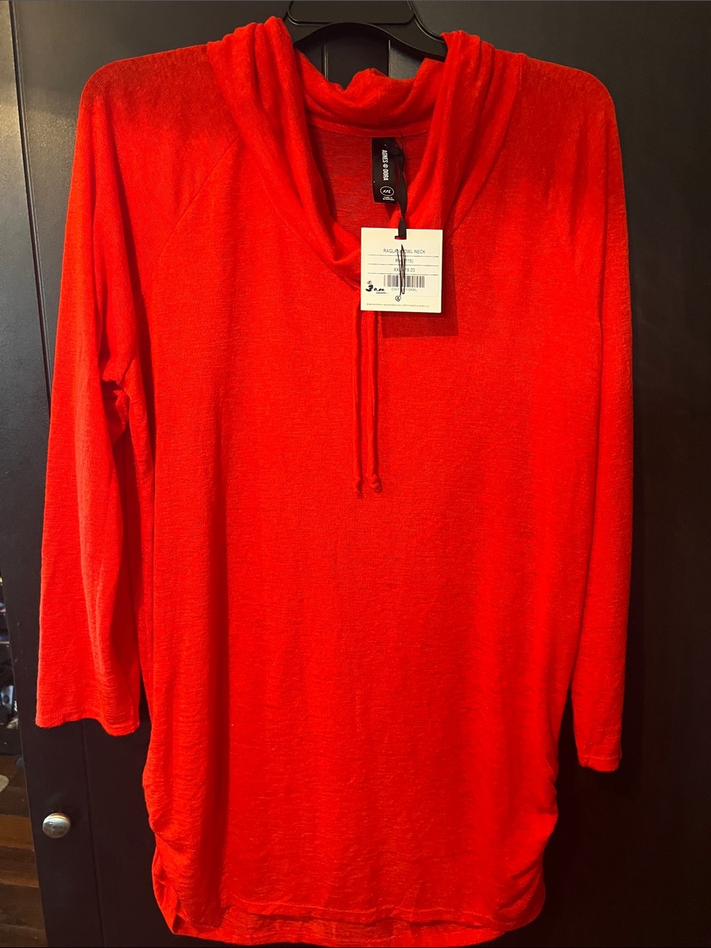 Agnes & Dora Raglan Cowl Neck Sweater
